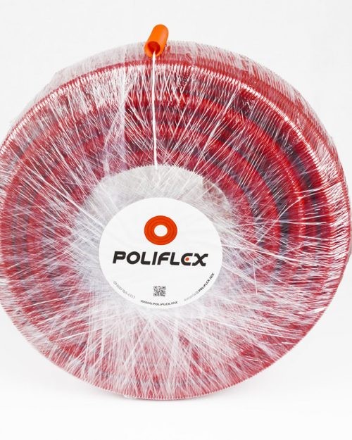 Polilfex rojo extra resistente de 3/4″ con guía rollo con 50 m