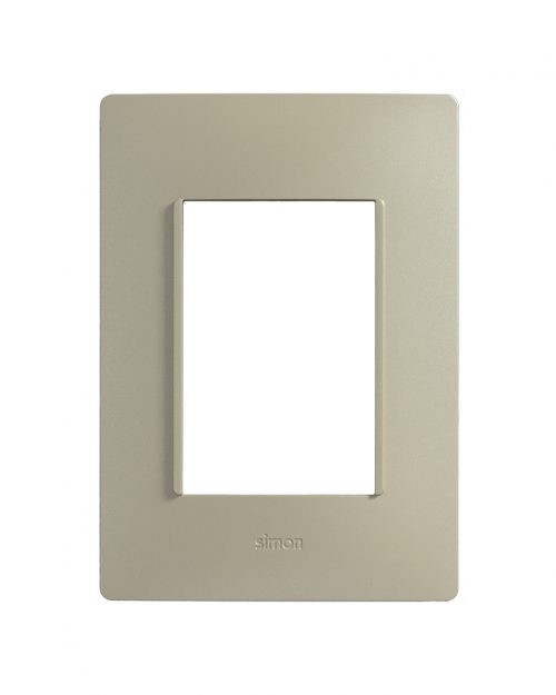 PLACA 3MODULOS S/CHASIS  – ORO BLANCO S26 | Simon 26 | CODIGO 2600613-034