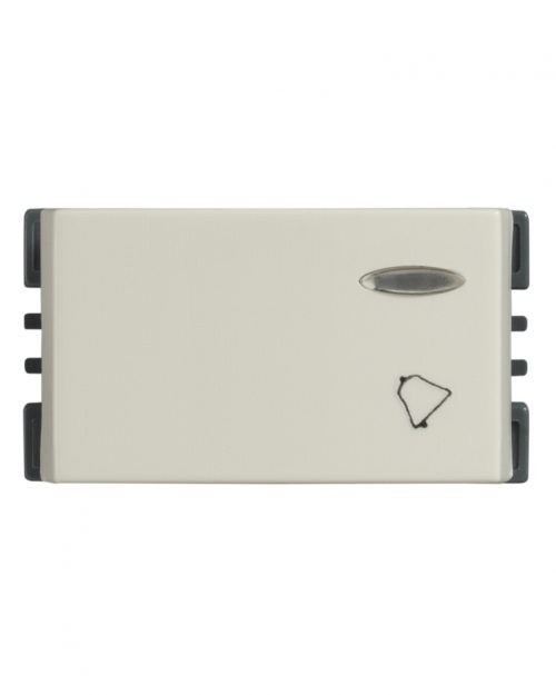 PULSADOR UNIPOLAR CAMPANA CON LUZ PILOTO (NO INCLUYE EL LED) SIMON | Simon 25 | CODIGO 25160-31