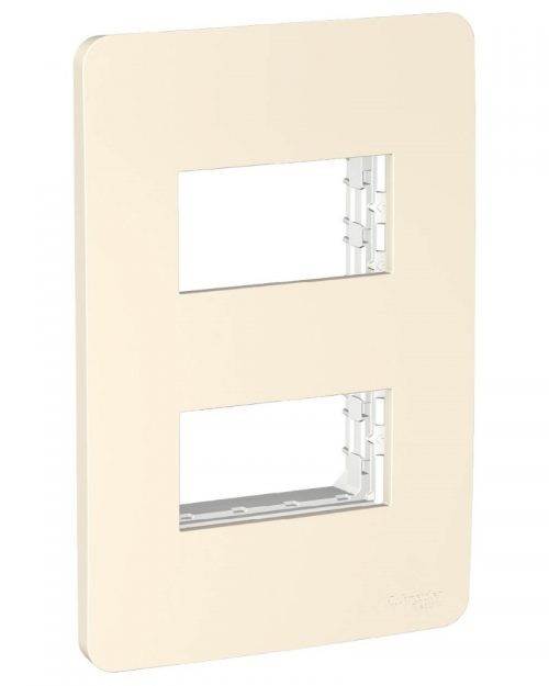 Placa de 2 módulos. Marfil