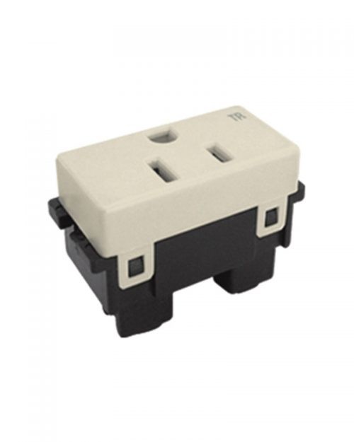 RECEPTÁCULO HORIZONTAL 2P + T NEMA 5-15R MARFIL | ROYER 100