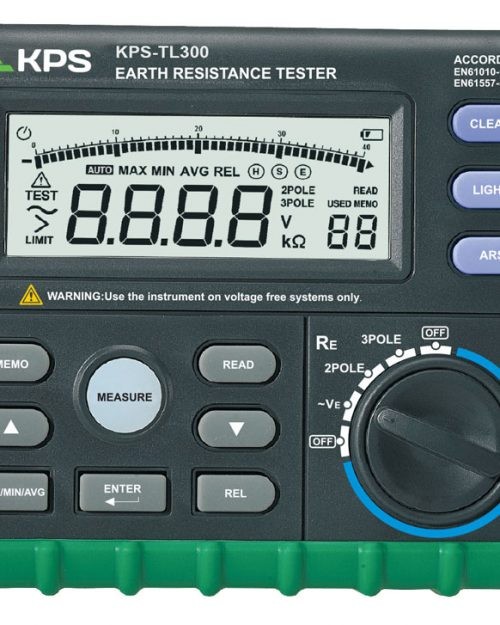 MEDIDOR DE TIERRA DIGITAL 2/3 POLOS, 0-200V, 0-4K OHMS
