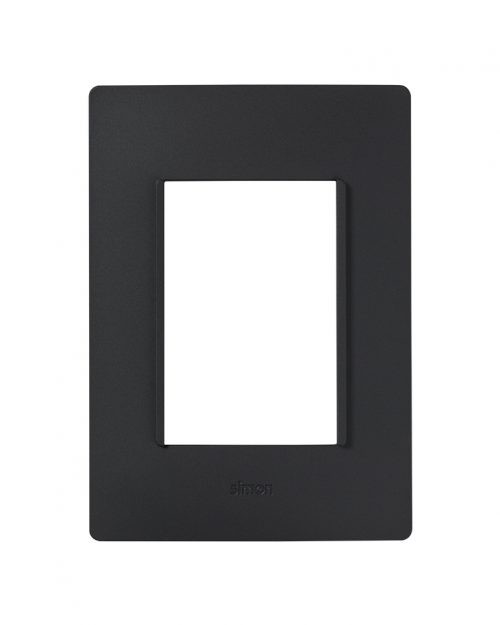 PLACA 3MODULOS S/CHASIS  – NEGRO AZABACHE S26 | Simon 26 | CODIGO 2600613-071