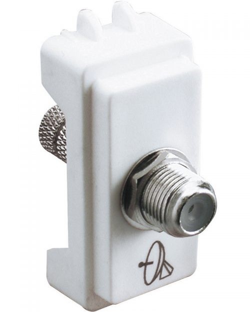 Toma Coaxial. Blanco
