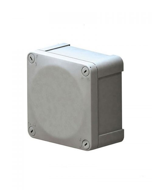 CAJA ESTANCAS IP 55 100X100X55 CON LADOS CERRADOS  Y PLACA CON TORNILLOS | ROYER