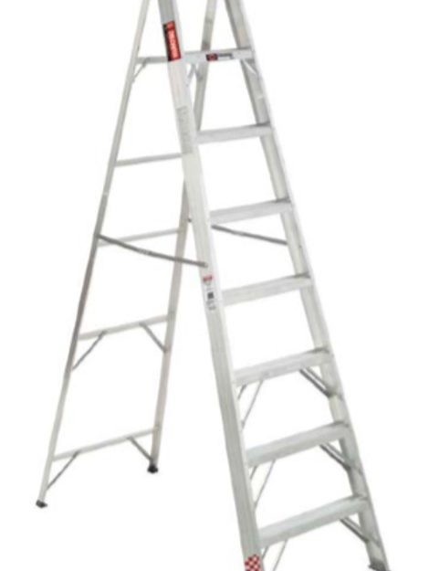 111206 ESCALERA TIJERA DE ALUMINIO 5 PELDAÑOS  MAS  TAPA RANURADA