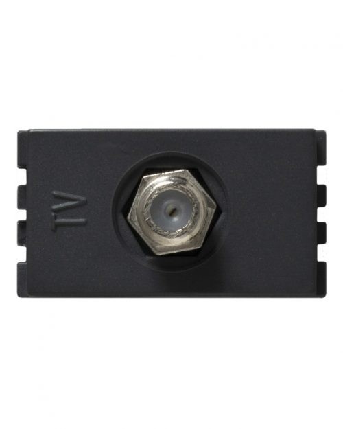 TOMA TV COAXIAL GRAFITO | Simon 25 | CODIGO 25476-38