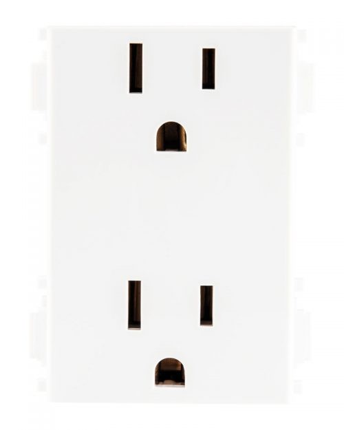 CONTACTO DUPLEX 2P+T 3 MODULOS SILVER | ALPHA | ESTEVEZ