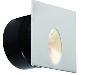CORVUS CUADRADO ALUMINIO PULIDO 3W LED