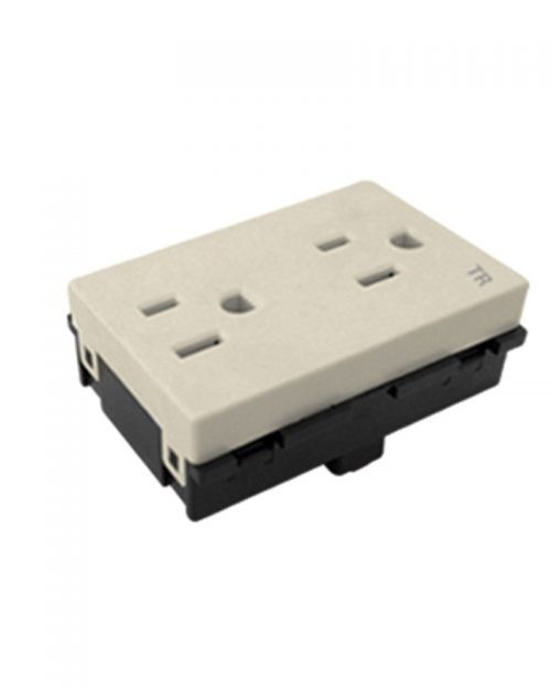 RECEPTÁCULO DÚPLEX, 2P MAS T NEMA 5-15R MARFIL | ROYER 100