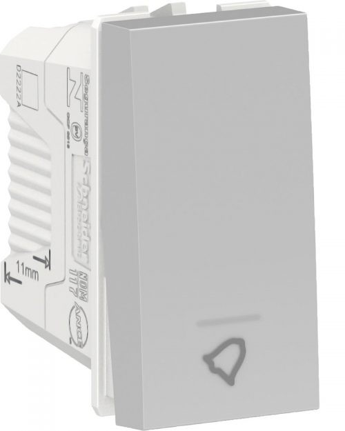 Interruptor pulsador 10A 127 Vca. Aluminio