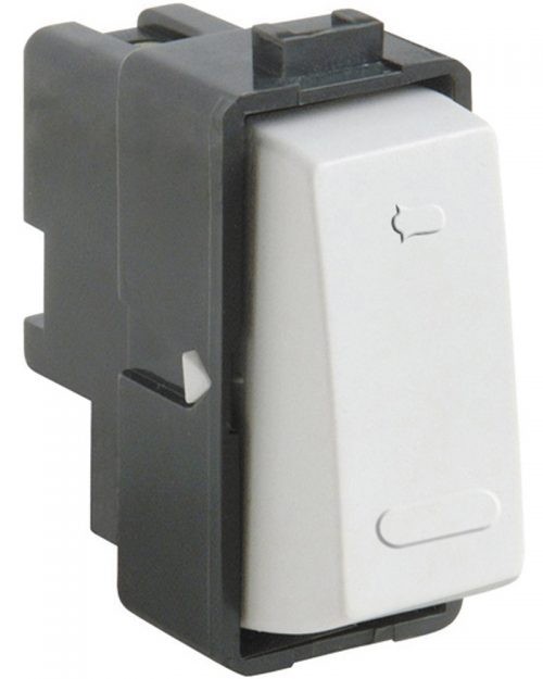 Interruptor pulsador 127~ 10 A. Blanco