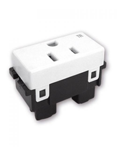 RECEPTÁCULO H SENCILLO 2P MAS T 15A 127VCA BLANCO | ROYER 100