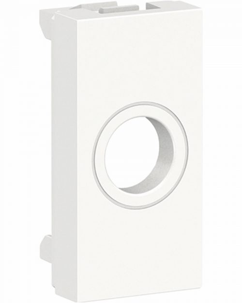 Modulo ciego con salida de cable. Blanco