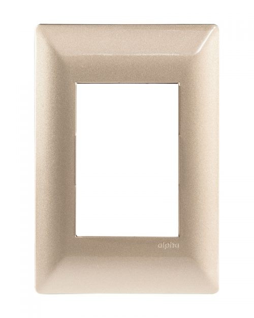 PLACA  3 VENTANAS METALIZADO CHAMPAGNE | ALPHA | ESTEVEZ