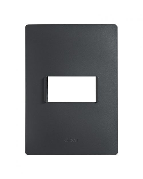 PLACA 1 MODULO C/CHASIS – GRAFITO/BLANCO S26 | Simon 26 | CODIGO 2600611-138