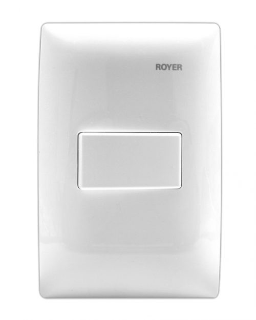 PLACA 1 MÓDULO CON INTERRUPTOR SENCILLO BLANCO | ROYER 100