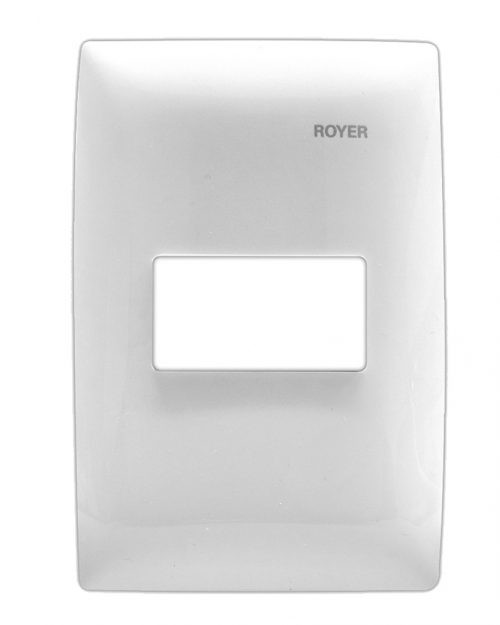 PLACA 1 MODULO HORIZONTAL BLANCO | ROYER 100