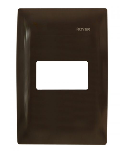 PLACA 1 MÓDULO HORIZONTAL CHOCOLATE | ROYER 100