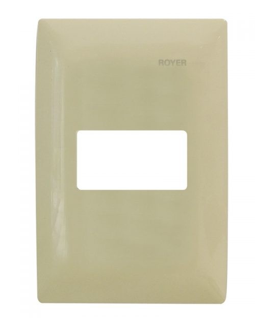 PLACA 1 MÓDULO HORIZONTAL MARFIL | ROYER 100