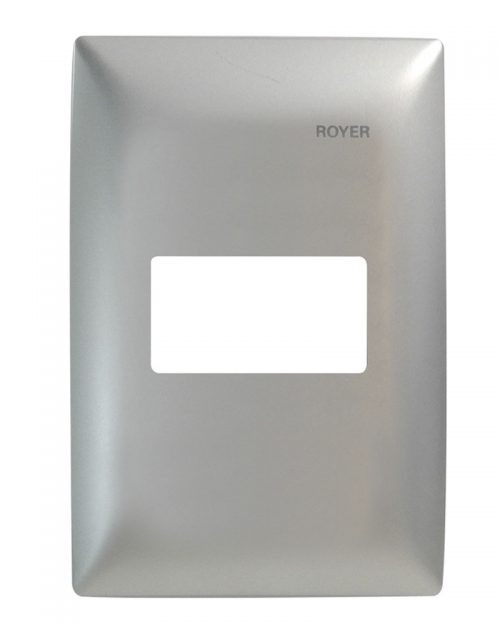 PLACA 1 MÓDULO HORIZONTAL PLATA | ROYER 100