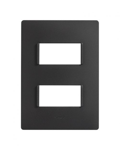 PLACA 2 MODULOS C/CHASIS – GRAFITO/BLANCO S26 | Simon 26 | CODIGO 2600612-138