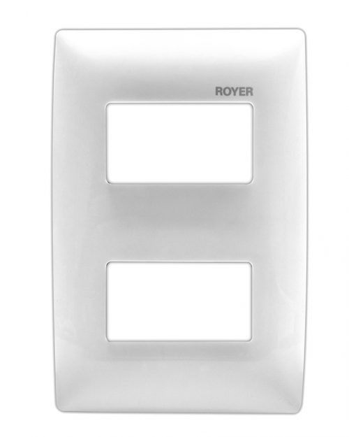 PLACA 2 MÓDULOS DISTANCIADOS BLANCO | ROYER 100