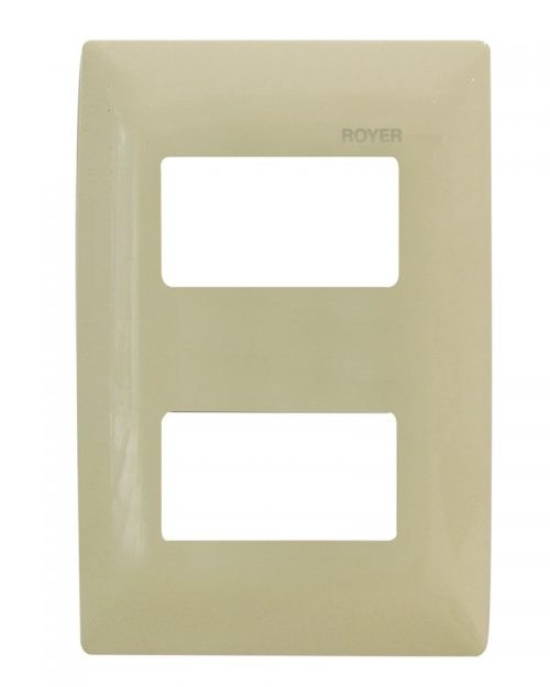 PLACA 2 MÓDULOS DISTANCIADOS MARFIL | ROYER 100