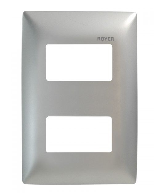PLACA 2 MÓDULOS DISTANCIADOS PLATA | ROYER 100