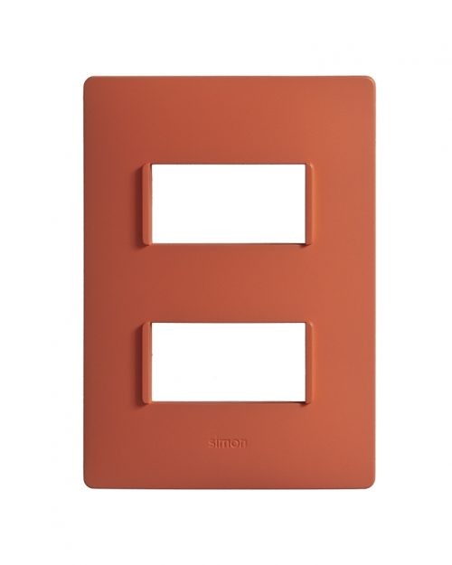 PLACA 2MODULOS S/CHASIS  – ROJO CORAL S26 | Simon 26 | CODIGO 2600612-097