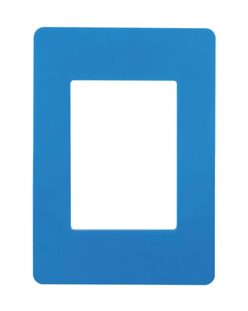 PLACA 3 MODULOS AZUL CHASIS BLANCO UNNO