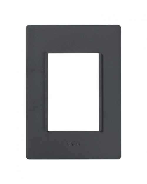 PLACA 3 MODULOS C/CHASIS – GRAFITO/BLANCO S26 | Simon 26 | CODIGO 2600613-138