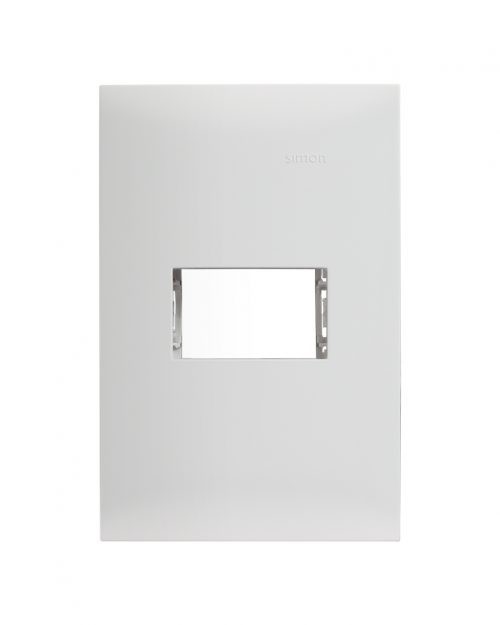 PLACA BLANCA DE 1 MODULO CON CHASIS *180* | Simon 25 | CODIGO 25611-30