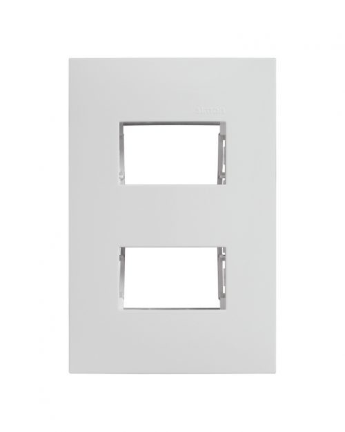 PLACA BLANCA DE 2 MODULOS CON CHASIS | Simon 25 | CODIGO 25612-30