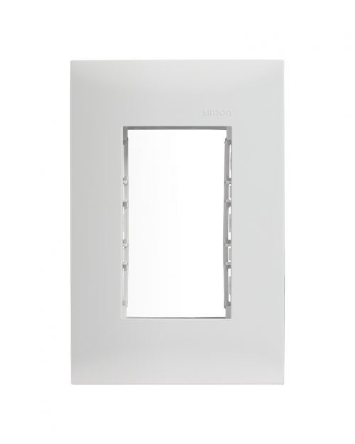 PLACA BLANCA DE 3 MODULOS CON CHASIS | Simon 25 | CODIGO 25613-30