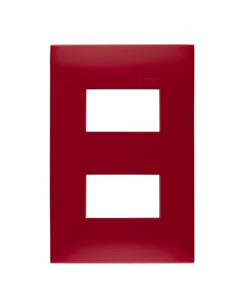 PLACA ROJO CARMESI DE 2 MODULO | Simon 25 | CODIGO 25612-57