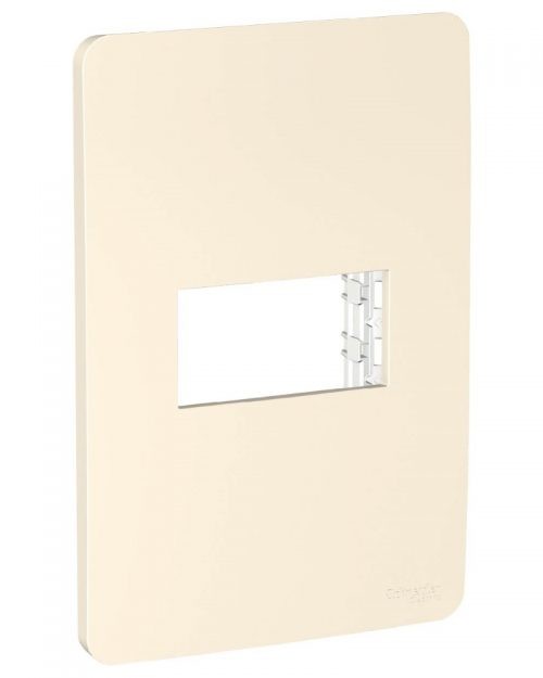 Placa de 1 modulo. Marfil