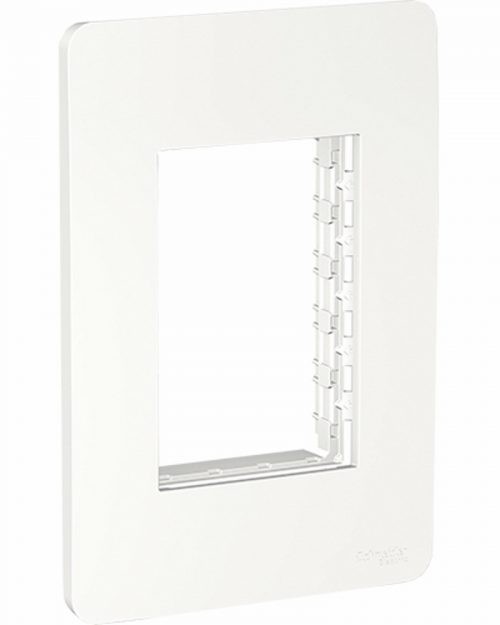 Placa de 3 módulos. Blanco