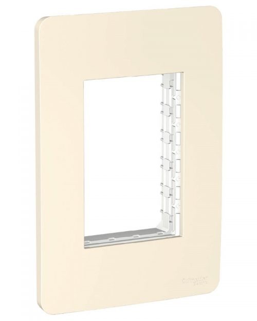 Placa de 3 módulos. Marfil