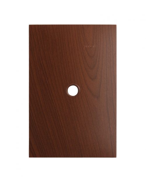 PLACA MADERA MERBAU SALIDA PARA CABLE  SIMON | Simon 25 | CODIGO 25601-77