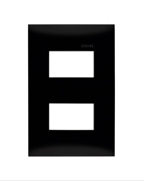 PLACA NEGRO EBANO DE 2 MODULOS | Simon 25 | CODIGO 25612-69