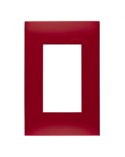PLACA ROJO CARMESI DE 3 MODULO | Simon 25 | CODIGO 25613-57