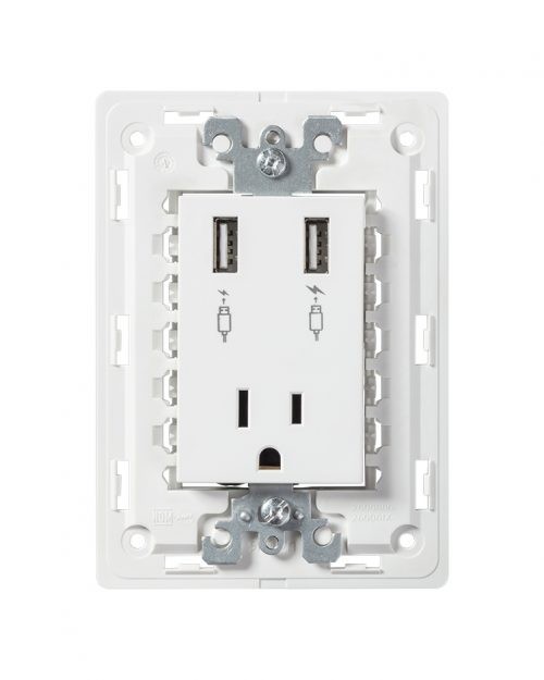 T CTE 2P MAS T C/2 CARGADORES USB C/CHASIS BLANCO S26 | Simon 26 | CODIGO 2600454-030