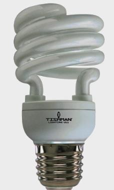 LAMPARA ESPIRAL T2 20W 2700K 8000H, TISHMAN