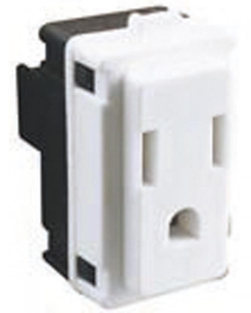 Toma de corriente 2P+T 127~ 15 A. Blanco