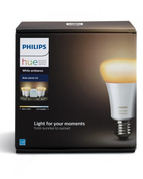 PHILIPS HUE KIT DE INICIO CALIDO A FRIO 10W A19 E26 4 LAMP + BRIDGE