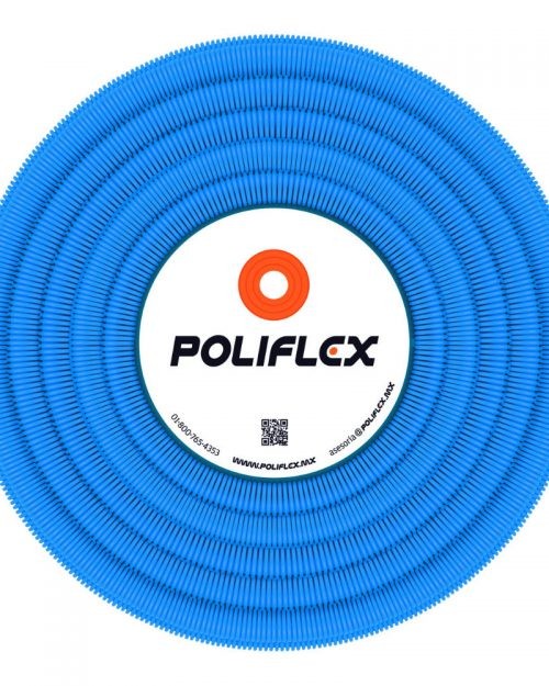 Poliflex telecomunicaciones azul con guía plástica de 3/4″ rollo con 50 m