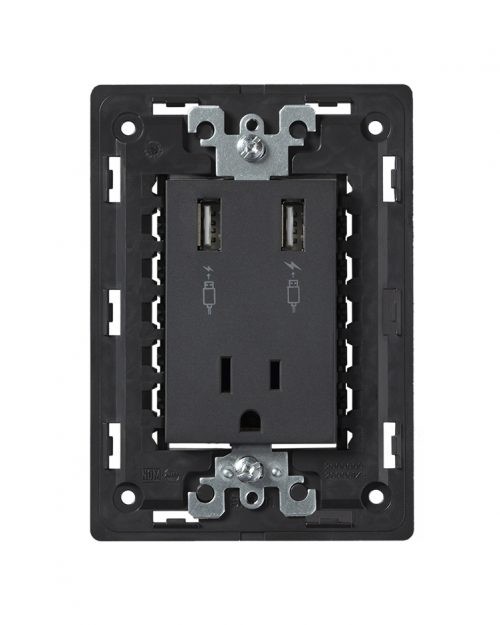 T CTE 2P MAS T C/2 CARGADORES USB C/CHASIS GRAFITO S26 | Simon 26 | CODIGO 2600454-038