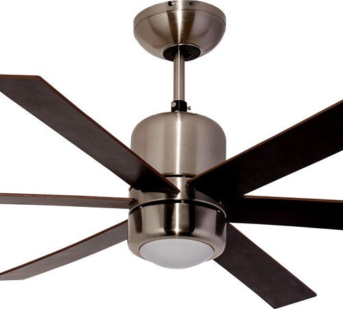 VENTILADOR DECORATIVO 48″ 6 ASPAS 5 VEL. 110/127 V, ACABADO SATIN INCLUYE CONTROL UHF Y LAMPARA | MASTERFAN