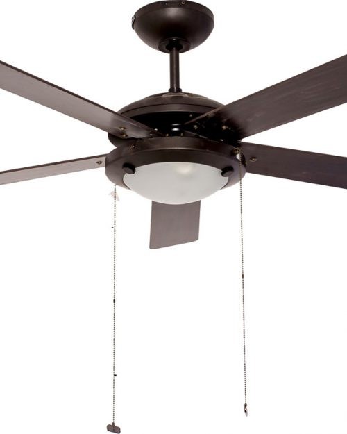 VENTILADOR DECORATIVO 52″ 2X60W E26 5 ASPAS 3 VELOCIDADES USO INTERIOR ACABADO CHOCOLATE | MASTERFAN